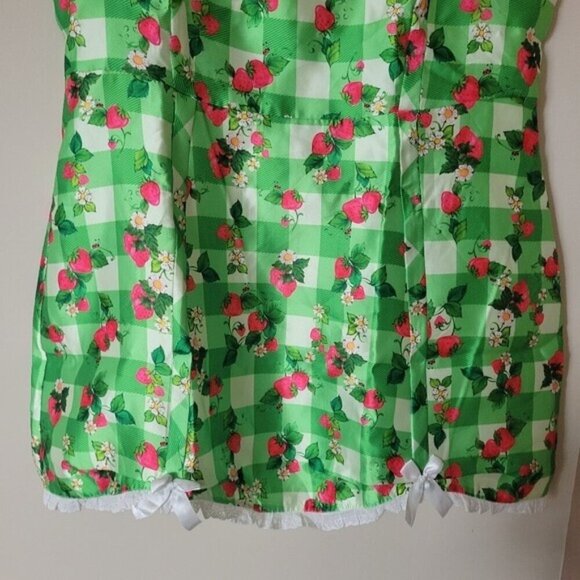 NWT Dolls Kill x Strawberry Shortcake Zing In Spring Mini Dress Gingham Size 3X - Picture 5 of 8